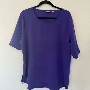 Chico's Vibrant Plus Size Purple Blouse Size 16